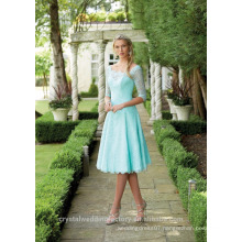 Wholesale Good Quality Simple Long Sleeve Short A Line Bridesmaid Dresses LBS11